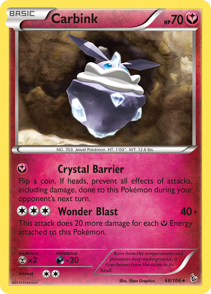 Carbink (68/106) (Theme Deck Exclusive) [XY: Flashfire] | Deep Dive Games St. Marys