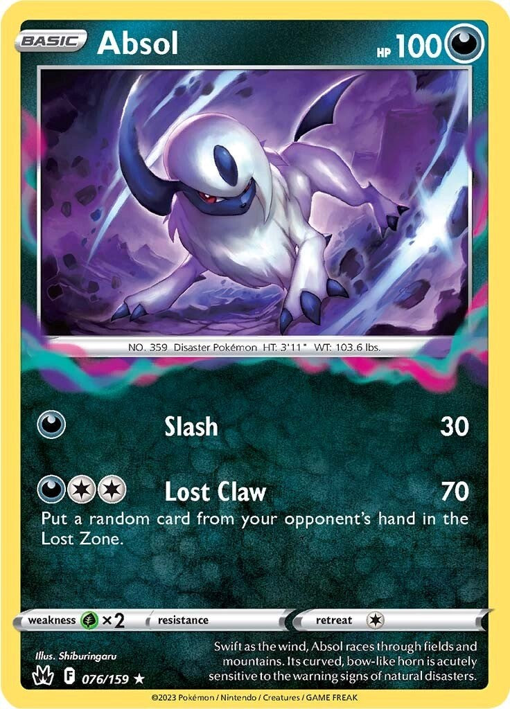 Absol (076/159) [Sword & Shield: Crown Zenith] | Deep Dive Games St. Marys