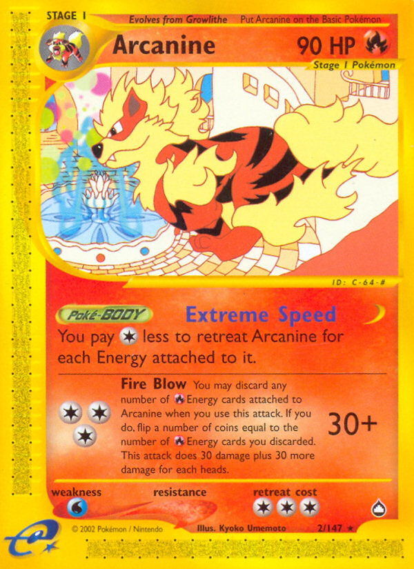 Arcanine (2/147) [Aquapolis] | Deep Dive Games St. Marys