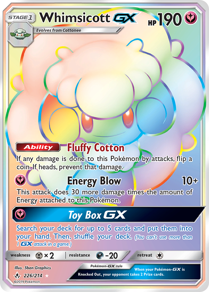 Whimsicott GX (226/214) [Sun & Moon: Unbroken Bonds] | Deep Dive Games St. Marys