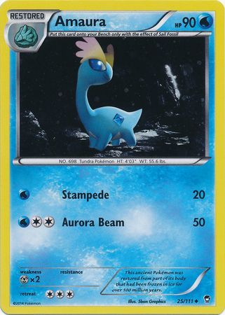 Amaura (25/111) (Cosmos Holo) [XY: Furious Fists] | Deep Dive Games St. Marys