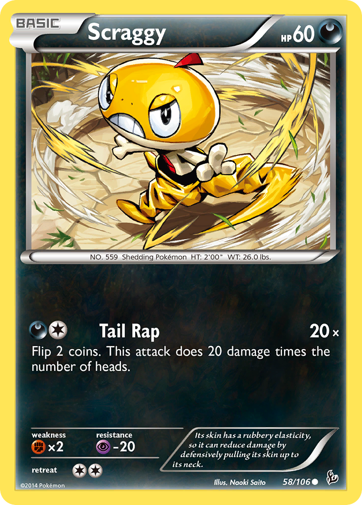 Scraggy (58/106) [XY: Flashfire] | Deep Dive Games St. Marys