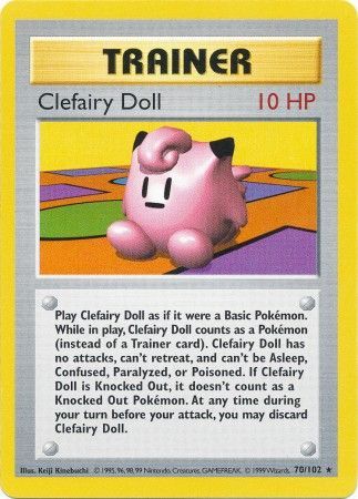 Clefairy Doll (70/102) [Base Set Shadowless Unlimited] | Deep Dive Games St. Marys