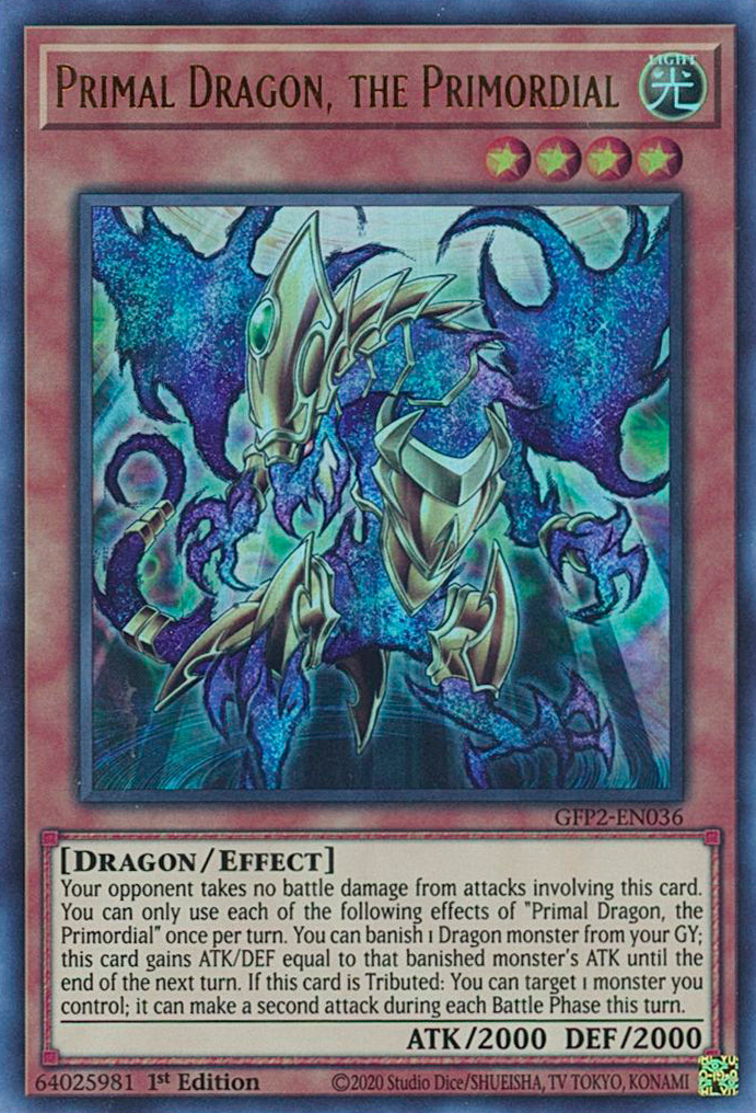 Primal Dragon, the Primordial [GFP2-EN036] Ultra Rare | Deep Dive Games St. Marys