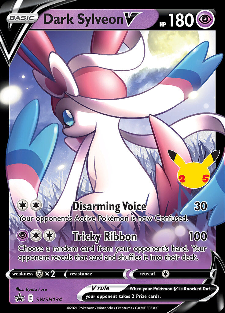 Dark Sylveon V (SWSH134) (Jumbo Card) [Sword & Shield: Black Star Promos] | Deep Dive Games St. Marys