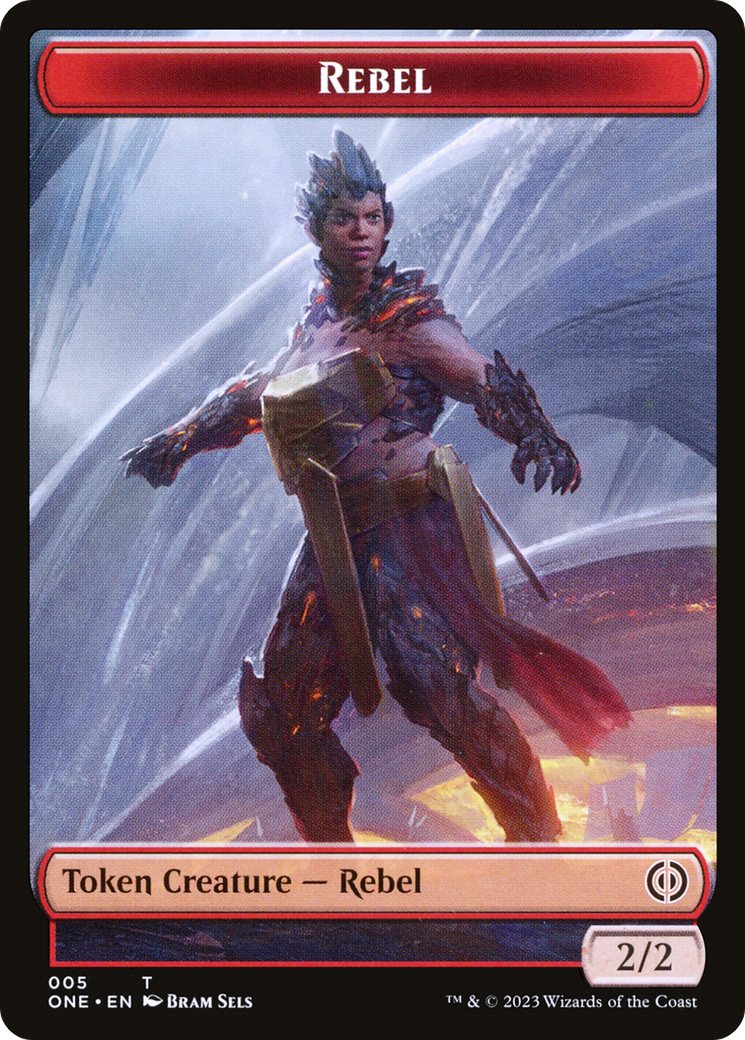 Rebel // Drone Double-Sided Token [Phyrexia: All Will Be One Tokens] | Deep Dive Games St. Marys