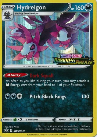 Hydreigon (SWSH037) (Prerelease Promo) [Sword & Shield: Black Star Promos] | Deep Dive Games St. Marys