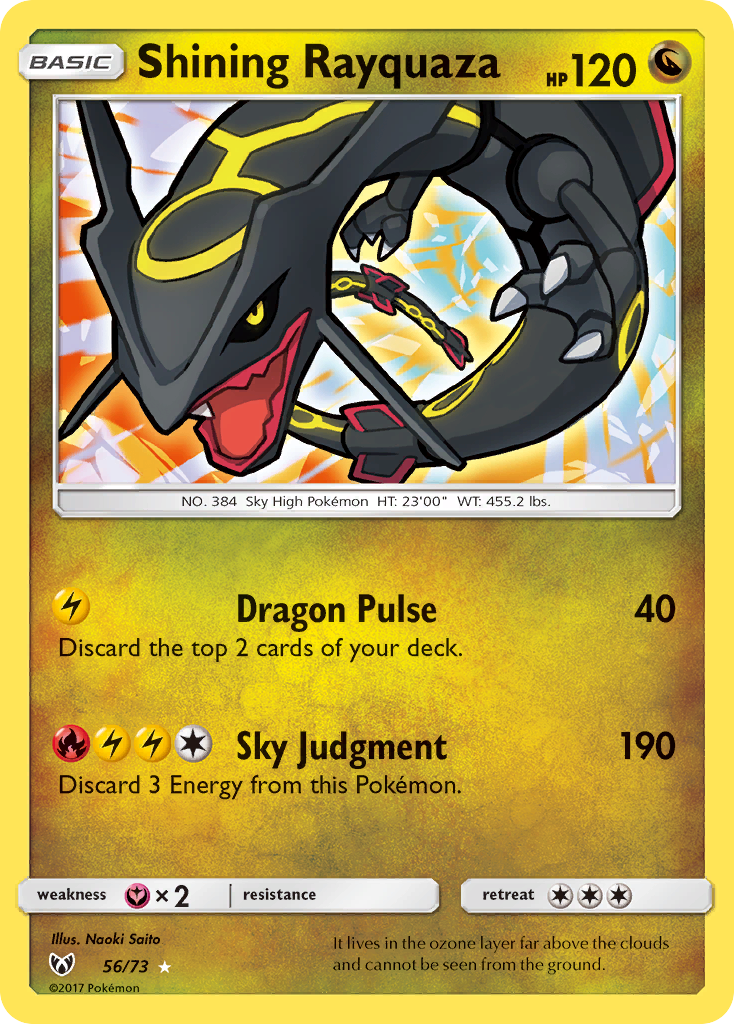 Shining Rayquaza (56/73) [Sun & Moon: Shining Legends] | Deep Dive Games St. Marys