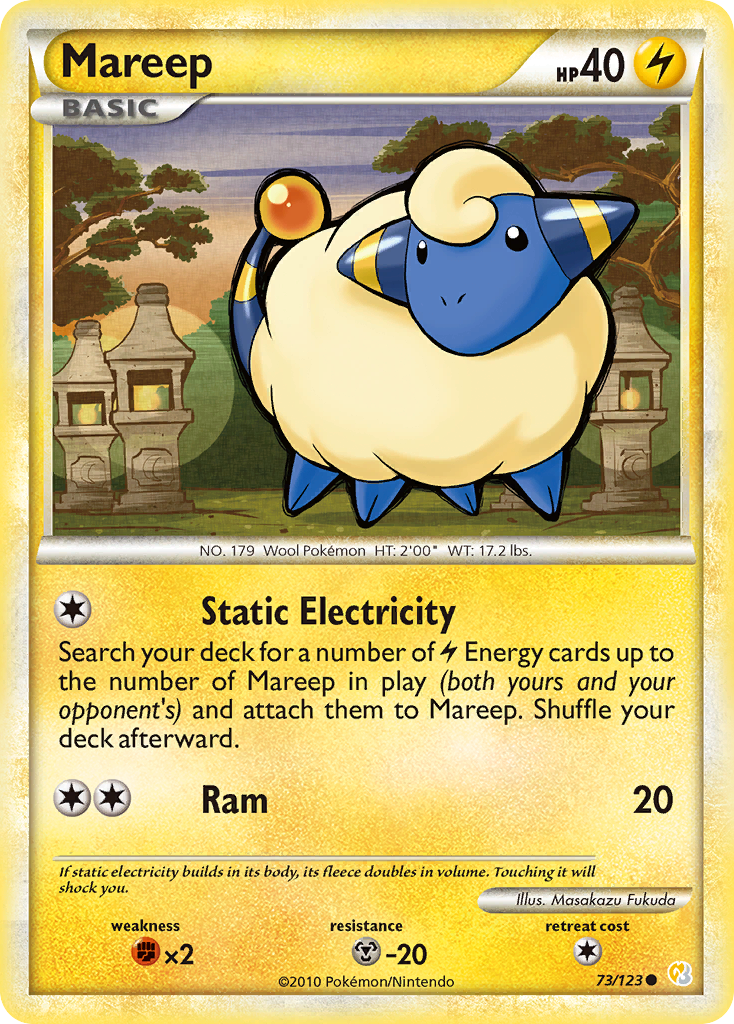 Mareep (73/123) [HeartGold & SoulSilver: Base Set] | Deep Dive Games St. Marys