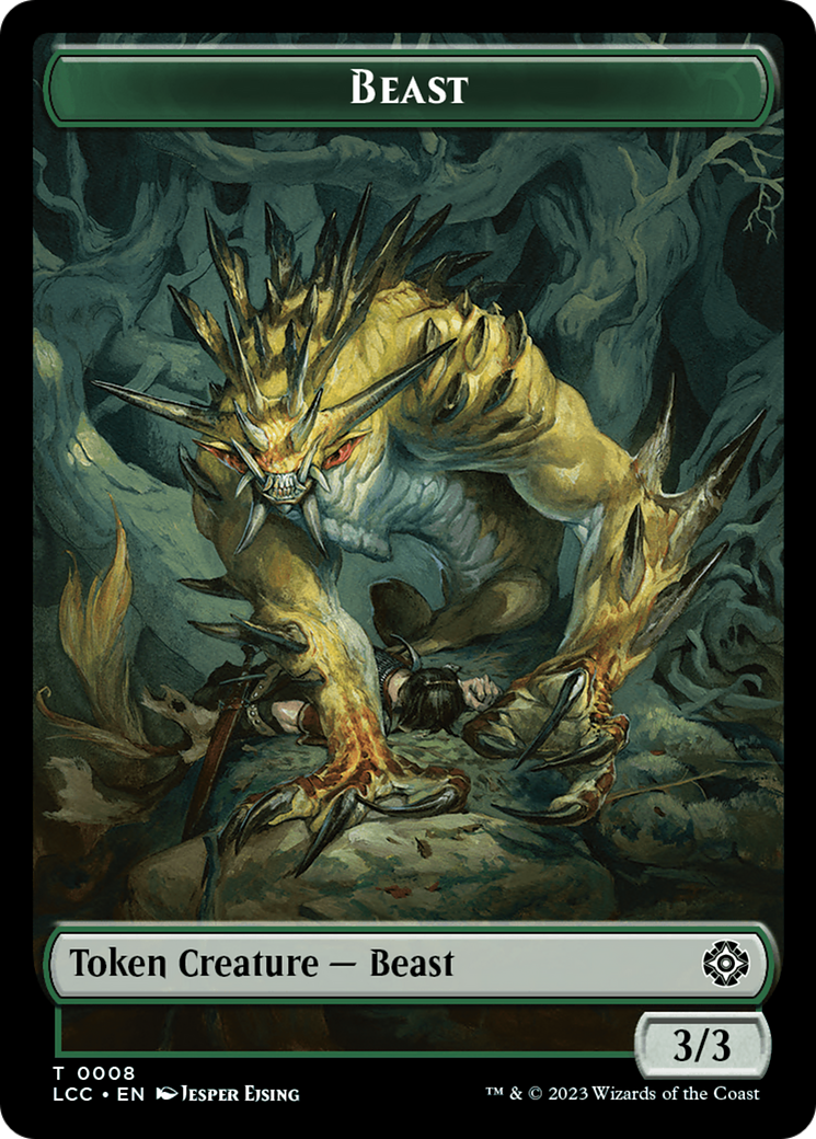 Beast // Merfolk (0003) Double-Sided Token [The Lost Caverns of Ixalan Commander Tokens] | Deep Dive Games St. Marys