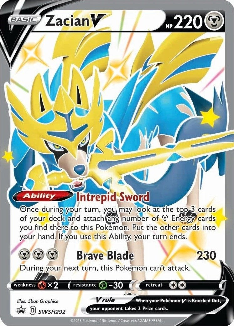 Zacian V (SWSH292) [Sword & Shield: Black Star Promos] | Deep Dive Games St. Marys