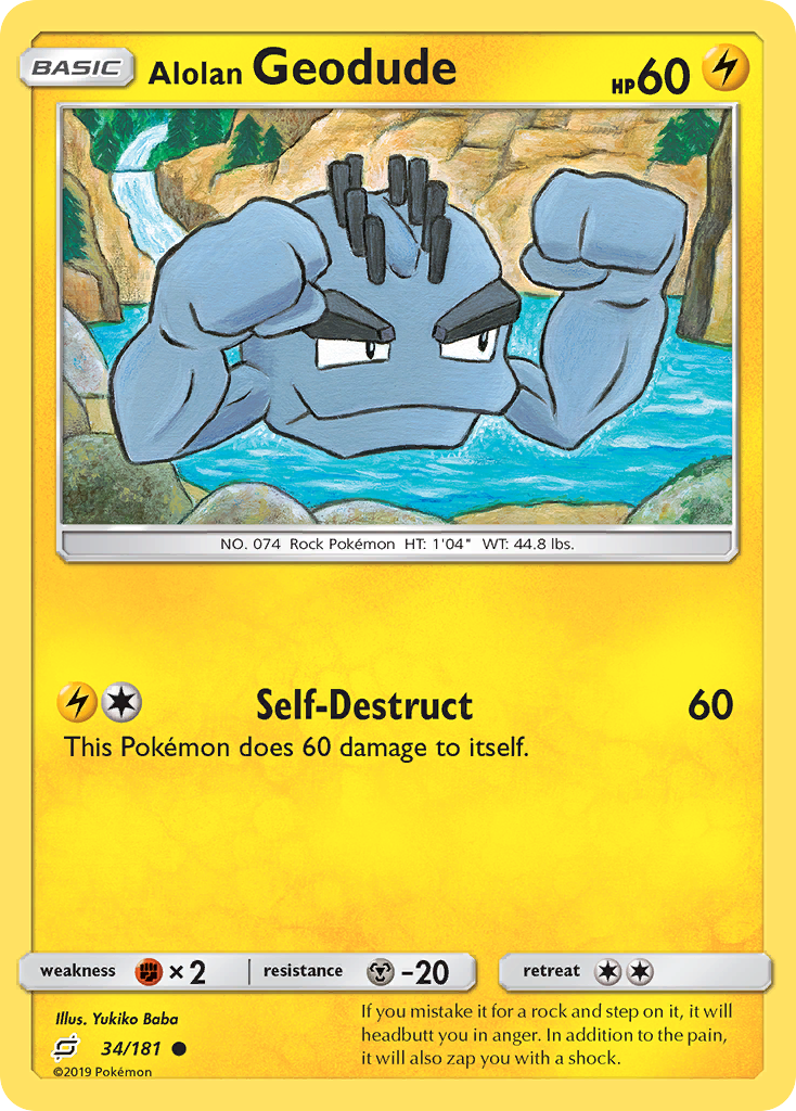 Alolan Geodude (34/181) [Sun & Moon: Team Up] | Deep Dive Games St. Marys