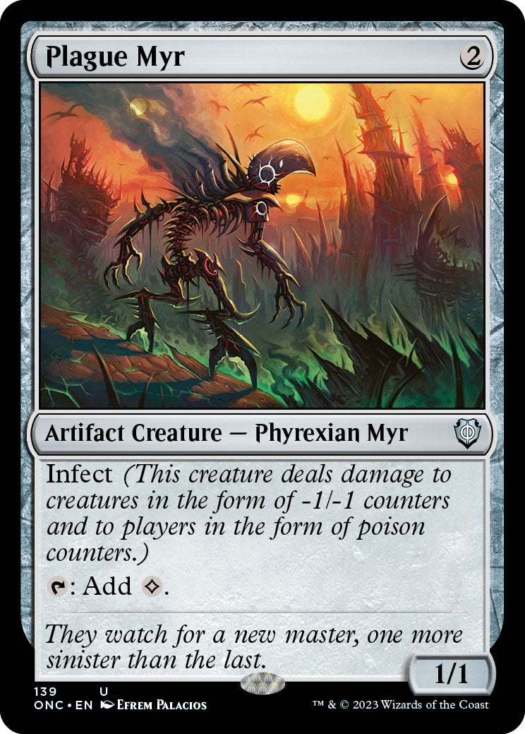 Plague Myr [Phyrexia: All Will Be One Commander] | Deep Dive Games St. Marys