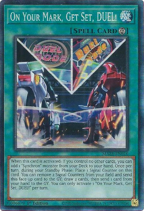 On Your Mark, Get Set, DUEL! [MAZE-EN016] Collector's Rare | Deep Dive Games St. Marys