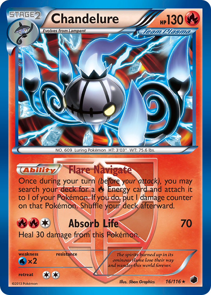 Chandelure (16/116) [Black & White: Plasma Freeze] | Deep Dive Games St. Marys