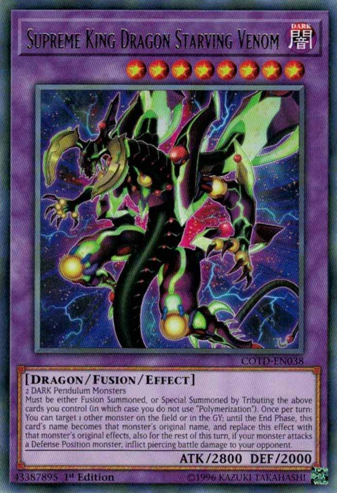 Supreme King Dragon Starving Venom [COTD-EN038] Rare | Deep Dive Games St. Marys