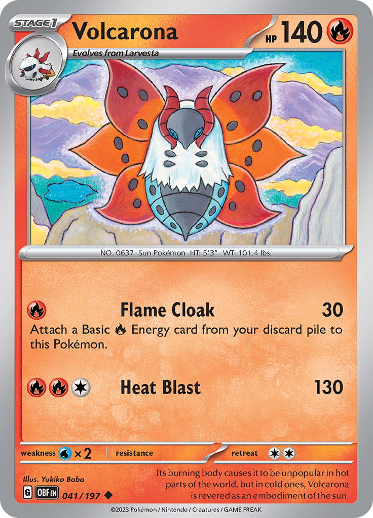 Volcarona (041/197) [Scarlet & Violet: Obsidian Flames] | Deep Dive Games St. Marys