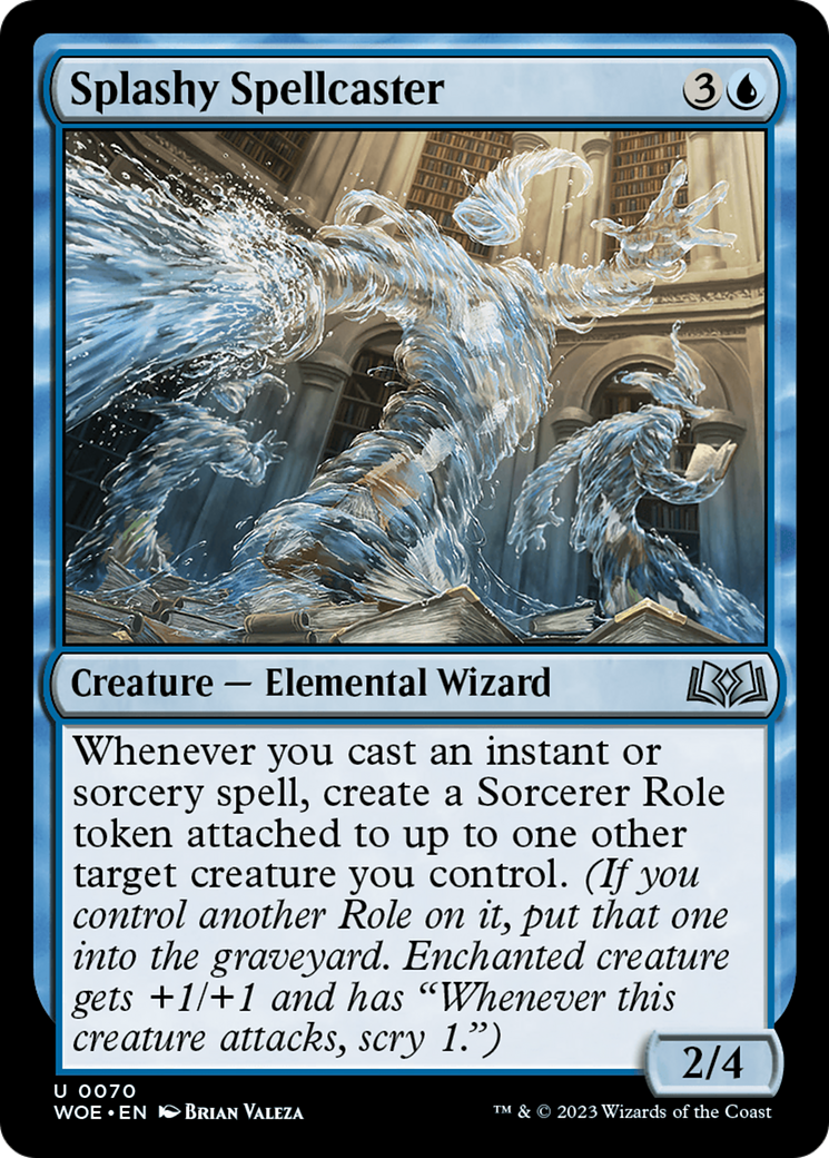 Splashy Spellcaster [Wilds of Eldraine] | Deep Dive Games St. Marys