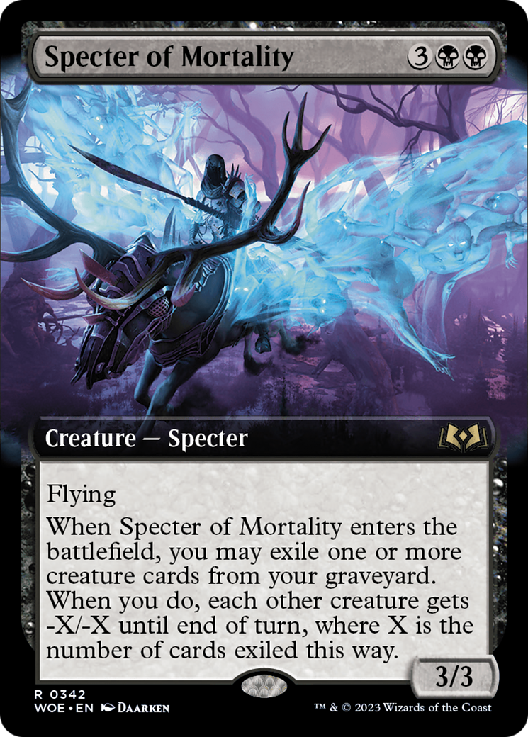 Specter of Mortality (Extended Art) [Wilds of Eldraine] | Deep Dive Games St. Marys