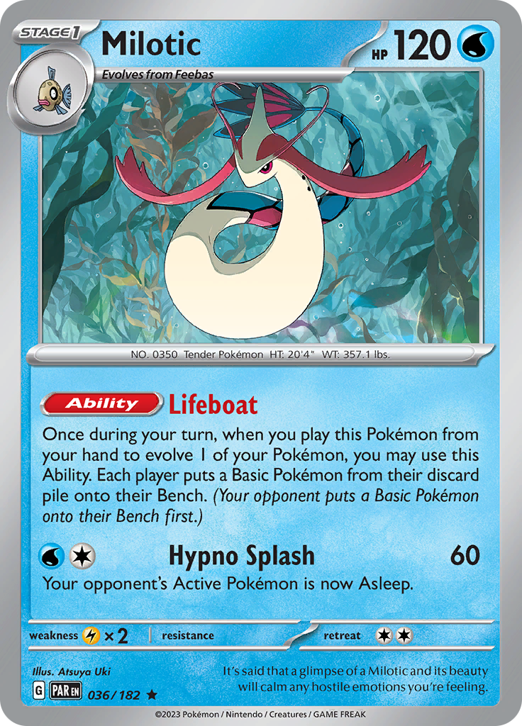 Milotic (036/182) [Scarlet & Violet: Paradox Rift] | Deep Dive Games St. Marys