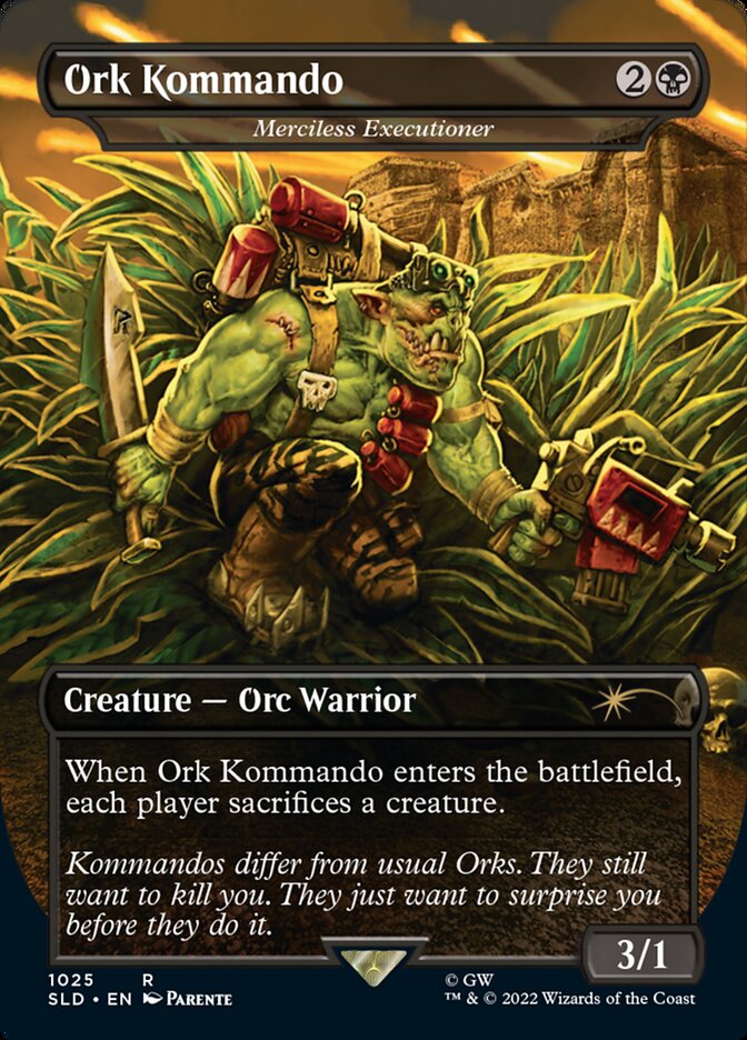 Ork Kommando - Merciless Executioner (Borderless) [Secret Lair Drop Series] | Deep Dive Games St. Marys