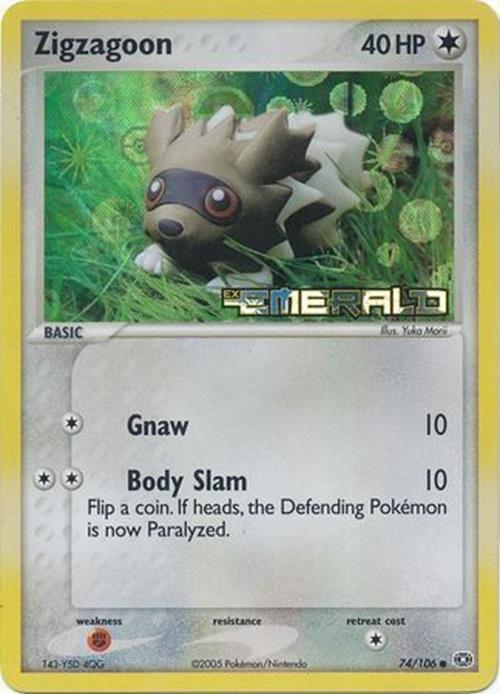 Zigzagoon (74/106) (Stamped) [EX: Emerald] | Deep Dive Games St. Marys