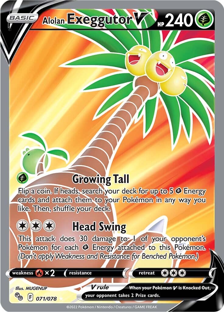 Alolan Exeggutor V (071/078) [Pokémon GO] | Deep Dive Games St. Marys