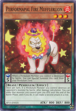 Performapal Fire Mufflerlion [SP15-EN024] Common | Deep Dive Games St. Marys