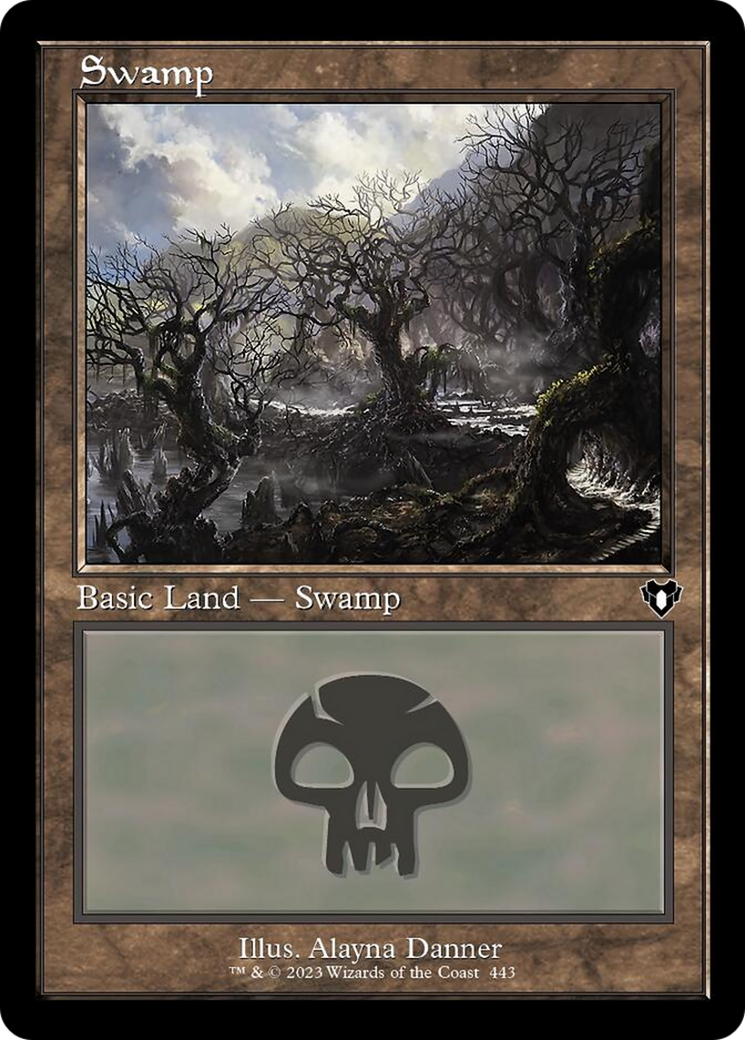 Swamp (443) (Retro) [Commander Masters] | Deep Dive Games St. Marys