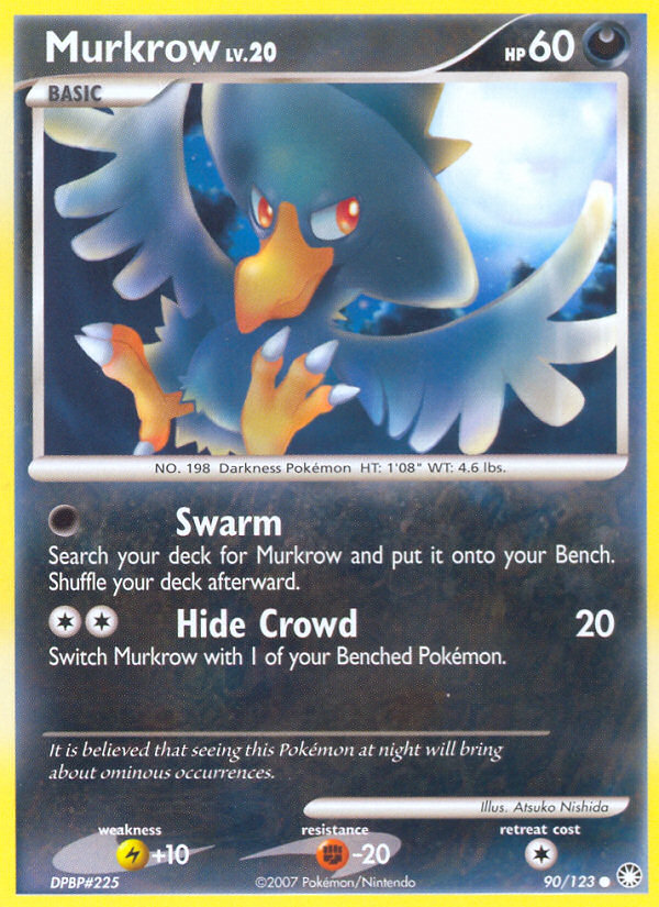 Murkrow (90/123) [Diamond & Pearl: Mysterious Treasures] | Deep Dive Games St. Marys