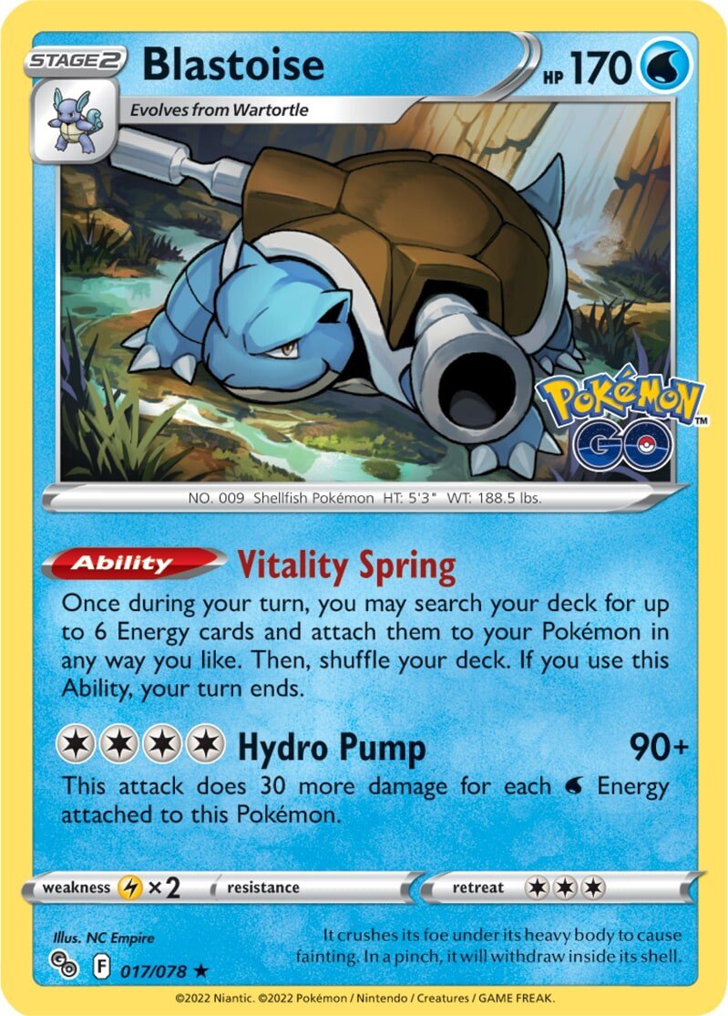 Blastoise (017/078) [Pokémon GO] | Deep Dive Games St. Marys