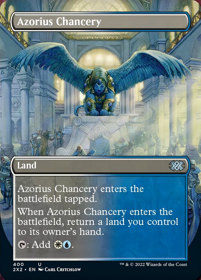 Azorius Chancery (Borderless Alternate Art) [Double Masters 2022] | Deep Dive Games St. Marys