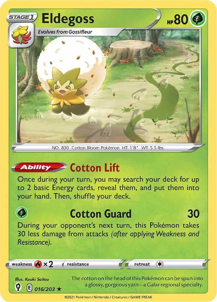 Eldegoss (016/203) (Theme Deck Exclusive) [Sword & Shield: Evolving Skies] | Deep Dive Games St. Marys