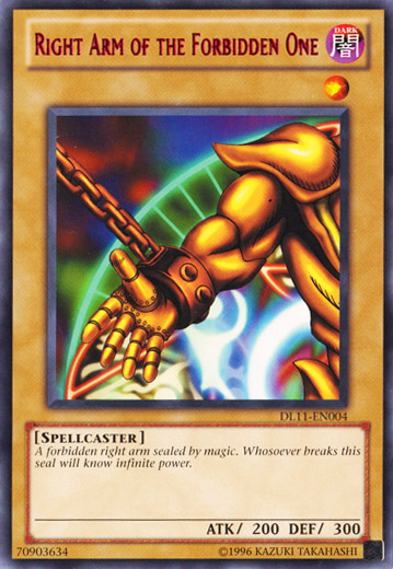 Right Arm of the Forbidden One (Red) [DL11-EN004] Rare | Deep Dive Games St. Marys