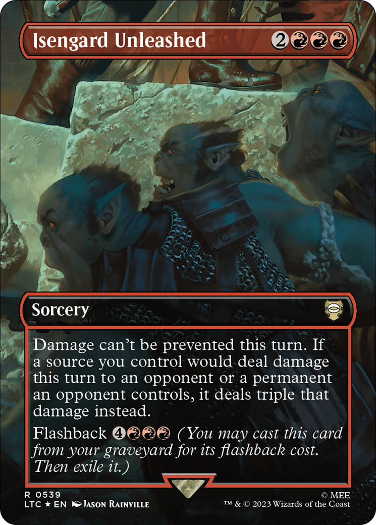 Isengard Unleashed (Borderless) (Surge Foil) [The Lord of the Rings: Tales of Middle-Earth Commander] | Deep Dive Games St. Marys