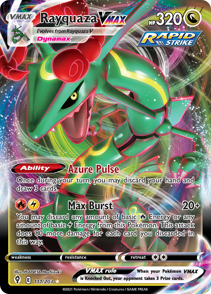 Rayquaza VMAX (111/203) (Jumbo Card) [Sword & Shield: Evolving Skies] | Deep Dive Games St. Marys