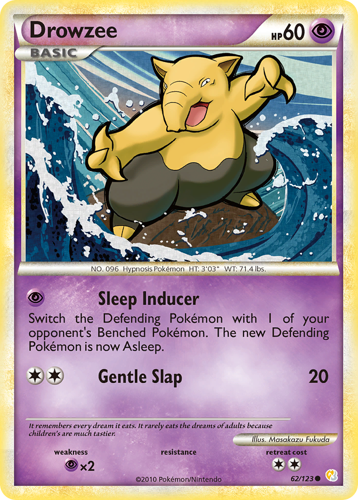 Drowzee (62/123) [HeartGold & SoulSilver: Base Set] | Deep Dive Games St. Marys