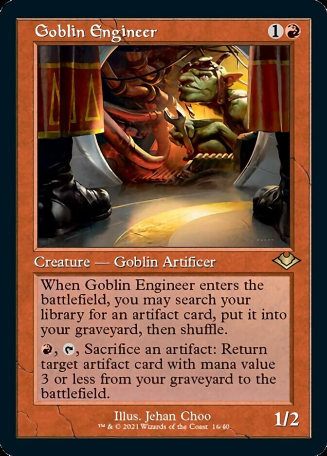 Goblin Engineer (Retro Foil Etched) [Modern Horizons] | Deep Dive Games St. Marys