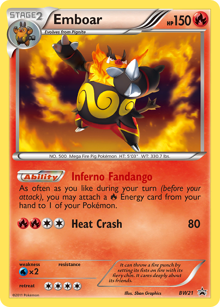 Emboar (BW21) [Black & White: Black Star Promos] | Deep Dive Games St. Marys