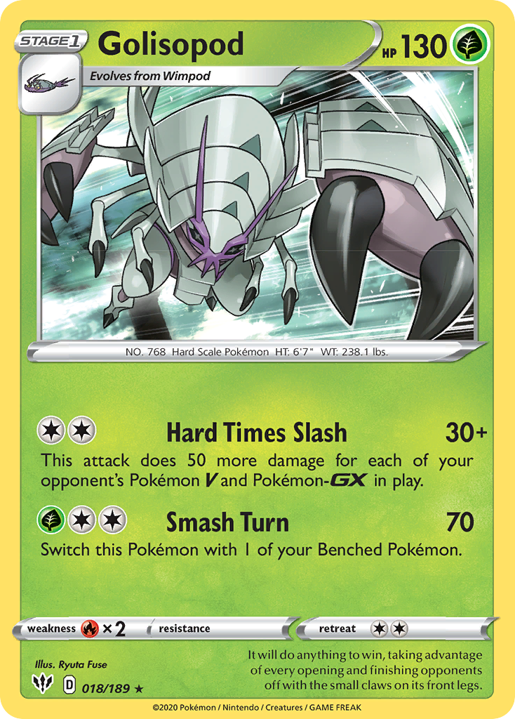 Golisopod (018/189) [Sword & Shield: Darkness Ablaze] | Deep Dive Games St. Marys