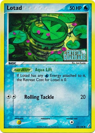 Lotad (55/100) (Stamped) [EX: Crystal Guardians] | Deep Dive Games St. Marys