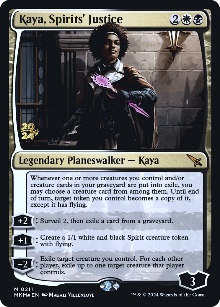 Kaya, Spirits' Justice [Murders at Karlov Manor Prerelease Promos] | Deep Dive Games St. Marys