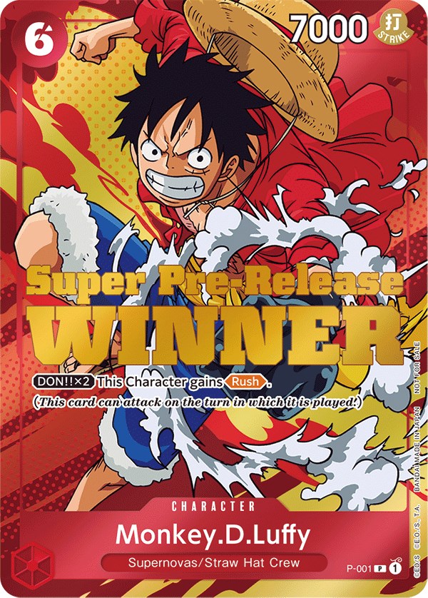 Monkey.D.Luffy (Super Pre-Release) [Winner] [One Piece Promotion Cards] | Deep Dive Games St. Marys