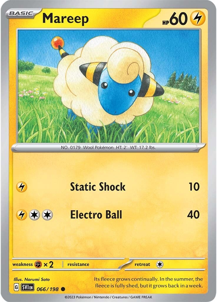 Mareep (066/198) [Scarlet & Violet: Base Set] | Deep Dive Games St. Marys