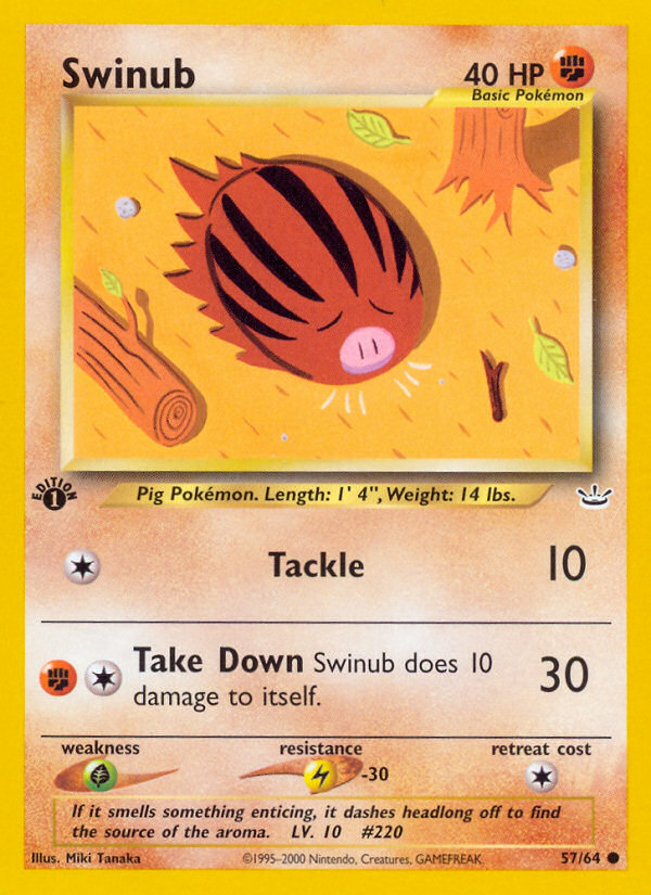 Swinub (57/64) [Neo Revelation 1st Edition] | Deep Dive Games St. Marys