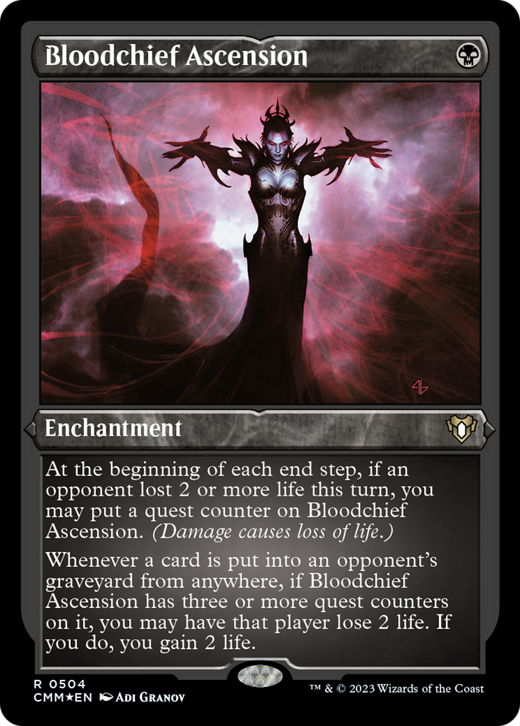 Bloodchief Ascension (Foil Etched) [Commander Masters] | Deep Dive Games St. Marys