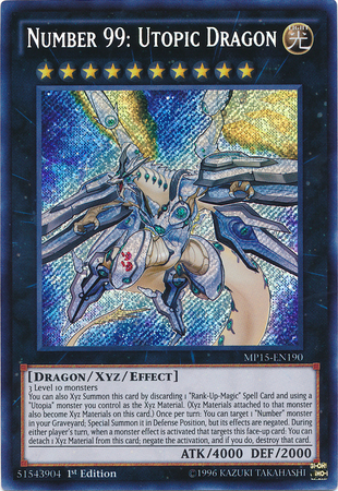 Number 99: Utopic Dragon [MP15-EN190] Secret Rare | Deep Dive Games St. Marys