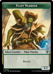 Plant Warrior // Plant Double-Sided Token [Outlaws of Thunder Junction Commander Tokens] | Deep Dive Games St. Marys