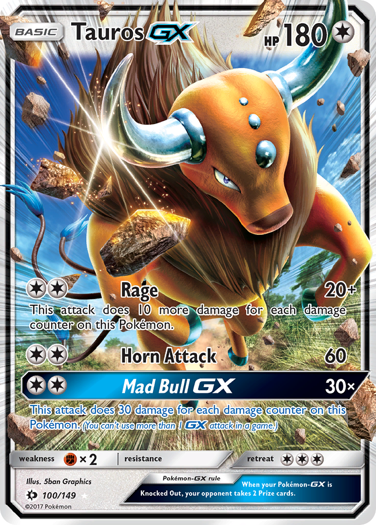 Tauros GX (100/149) [Sun & Moon: Base Set] | Deep Dive Games St. Marys