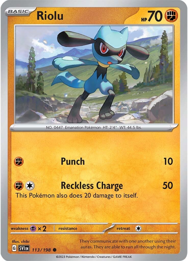 Riolu (113/198) [Scarlet & Violet: Base Set] | Deep Dive Games St. Marys